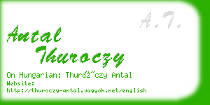 antal thuroczy business card